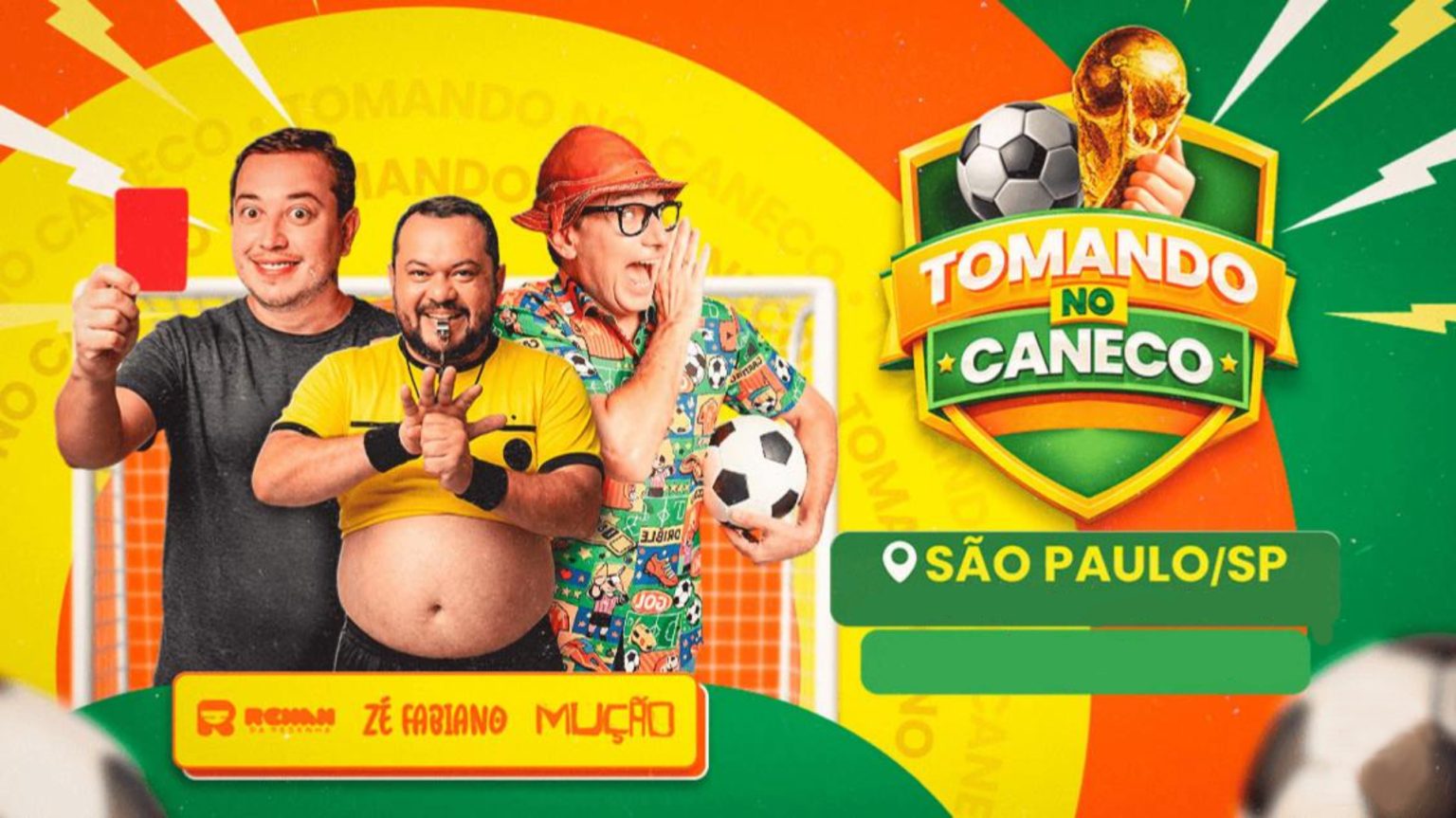 Show Tomando no Caneco – Mução, Renan da Resenha e Zé Fabiano no Teatro Fernando Torres