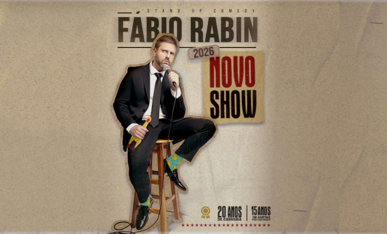 Fábio Rabin em novo show no Teatro Fernando Torres