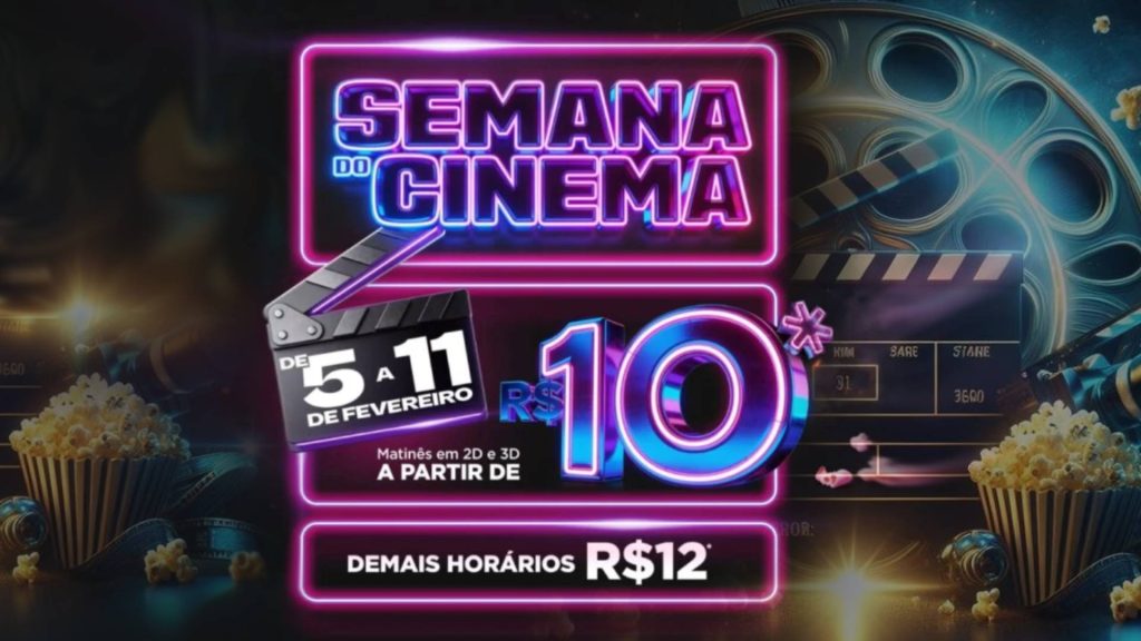 Sua maratona de 2026 começa aqui! Semana do Cinema – De 5 a 11 de Fevereiro a preço único.