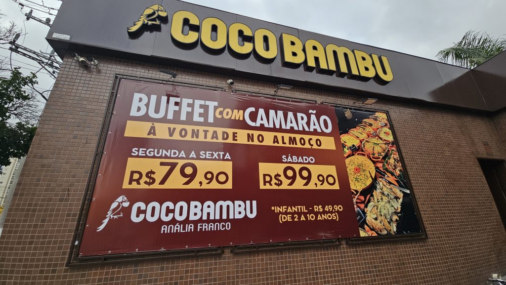 Agora tem Almoço com Self-Service no Coco Bambu da Rua Azevedo Soares.