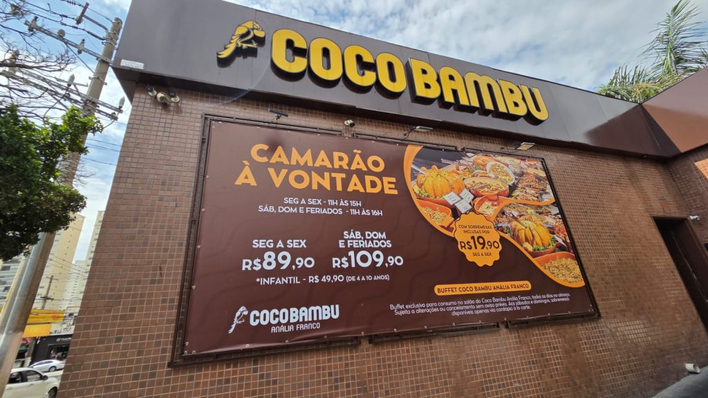 Agora tem Almoço com Self-Service TODOS OS DIAS no Coco Bambu da Rua Azevedo Soares.